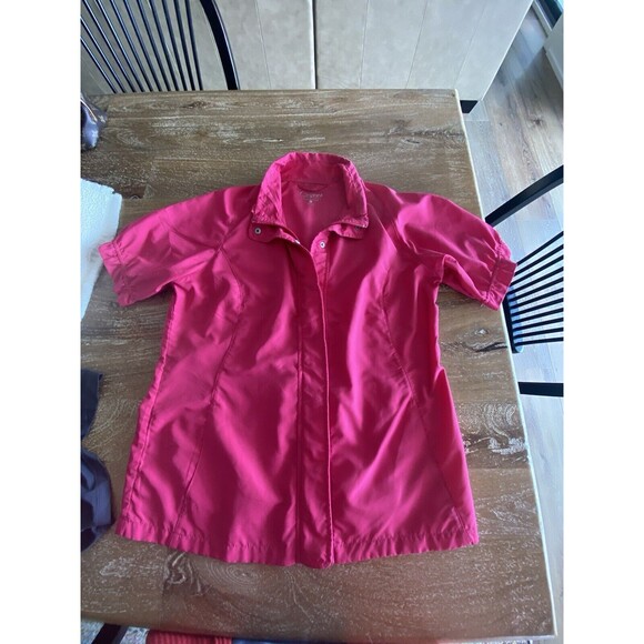CLOVER by BOBBY JONES PERFORMANCE‎ ACTIVEWEAR Short Sleeve Pink Jacket M golf - Picture 1 of 7